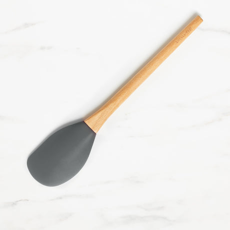 Kitchen Pro Oslo Silicone Large Spatula with Beechwood Handle Charcoal - Image 01