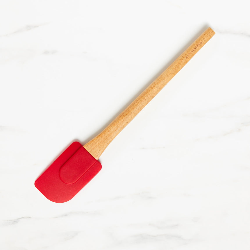 Kitchen Pro Oslo Silicone Medium Spatula with Beechwood Handle in Red - Image 01