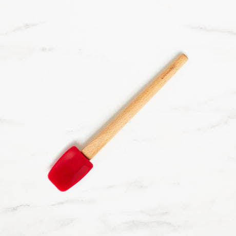 Kitchen Pro Oslo Silicone Mini Spatula Spoon with Beechwood Handle in Red - Image 01