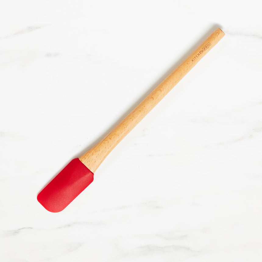 Kitchen Pro Oslo Silicone Small Spatula with Beechwood Handle in Red - Image 01