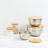 Kitchen Pro Mixwell Mixing Bowl with Bamboo Lid Set 3 Piece - Image 05