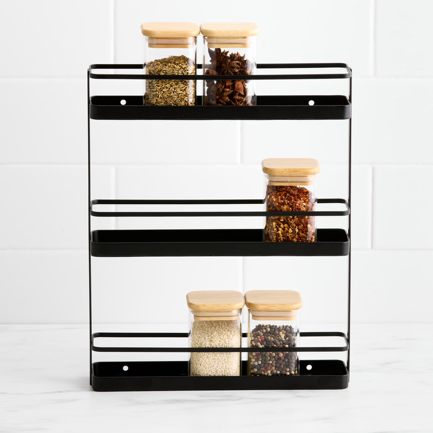 Kitchen Pro Tidy 3 Tier Spice Rack in Black - Image 01