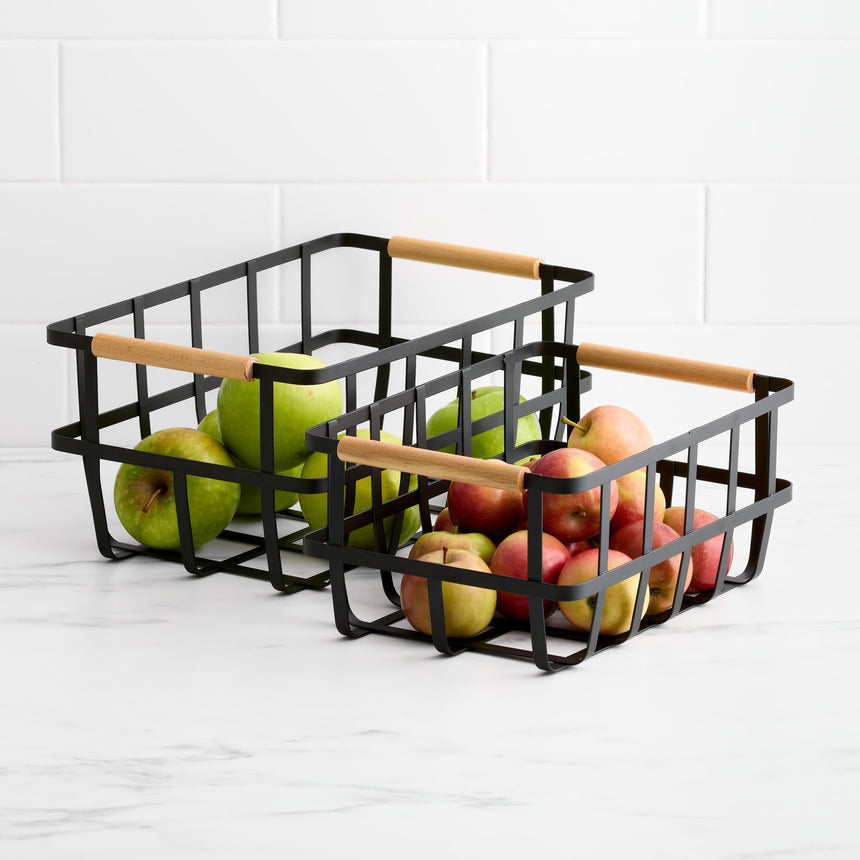 Kitchen Pro Tidy Basket Set 2 Piece in Black - Image 04
