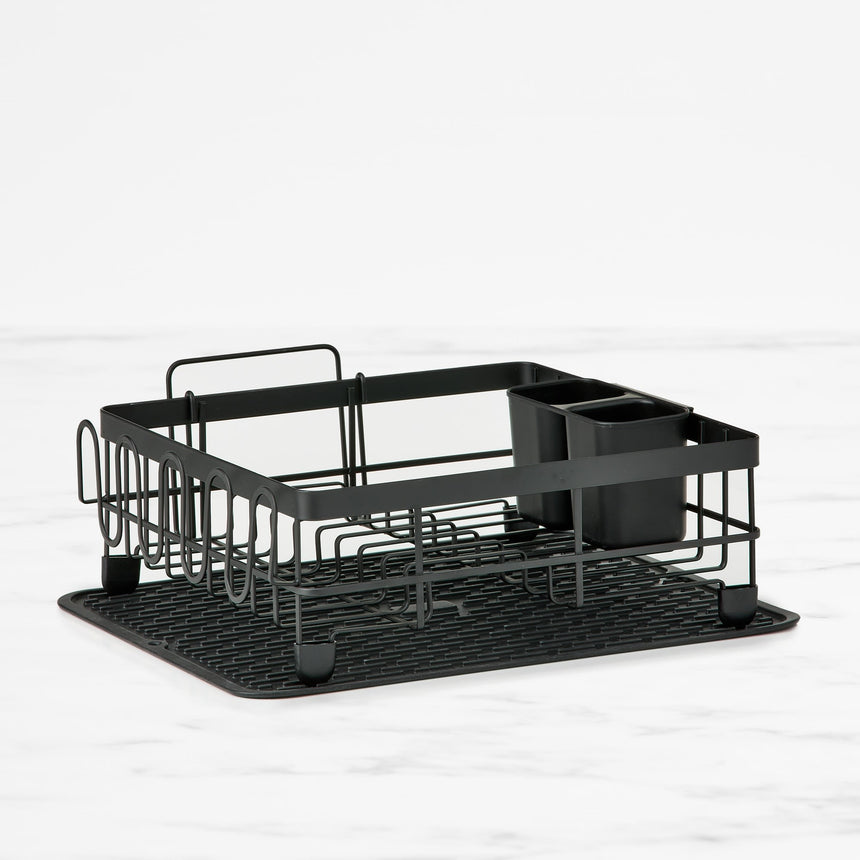 Kitchen Pro Tidy Dish Rack with Silicone Mat in Black - Image 03