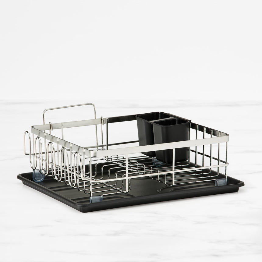 Kitchen Pro Tidy Stainless Steel Dish Rack with Draining Board - Image 03