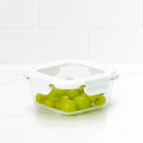 Kitchen Pro VersaLock Square Glass Container 520ml White - Image 01