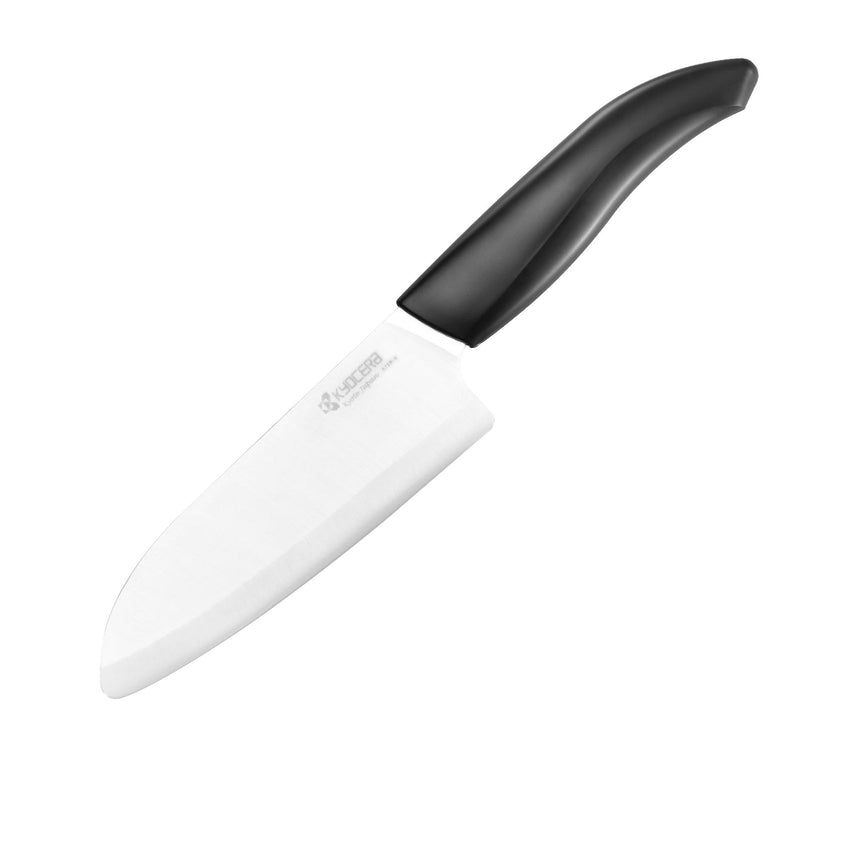 Kyocera Ceramic Santoku & Peeler Set, Black - Image 01