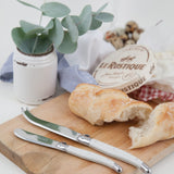 Laguiole Andre Verdier Debutant Cheese Set of 2 White Chalk - Image 02