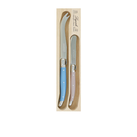 Laguiole Andre Verdier Debutant Cheese Knife 2 Piece Set - Image 01