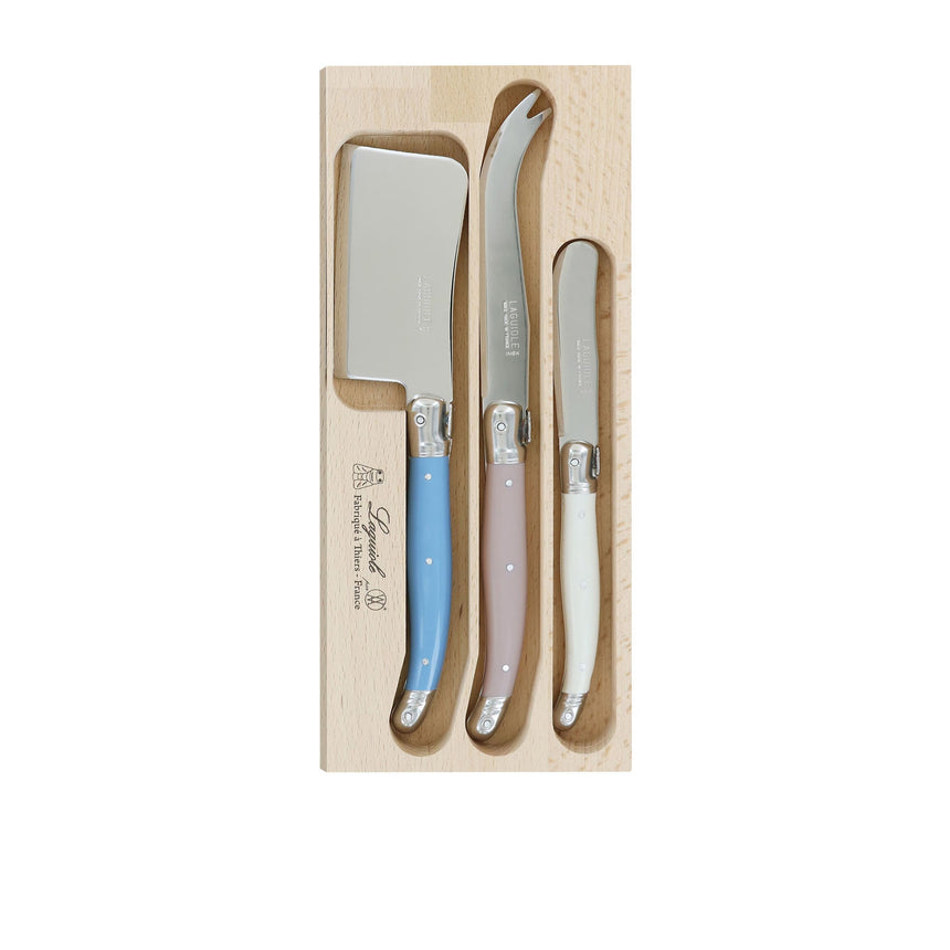 Laguiole Andre Verdier Debutant Cheese Knife 3 Piece Set - Image 01