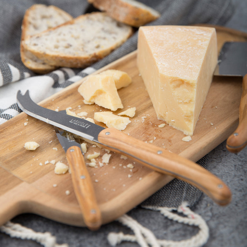 Laguiole Andre Verdier Debutant 3 Piece Cheese Set Olive Wood - Image 02