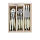 Laguiole Andre Verdier Debutant Cutlery Set Ivory 18pc - Image 01