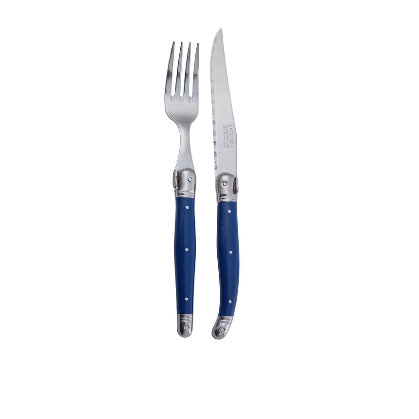 Laguiole by Andre Verdier Debutant 24 Piece Cutlery Set in Blue - Image 04