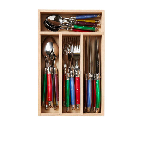 Laguiole Andre Verdier Debutant Cutlery Set 24pc Mixed - Image 01