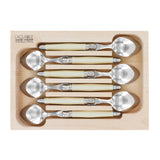 Andre Verdier Laguiole Debutant 6 Piece Dessert Spoon Set Ivory - Image 01