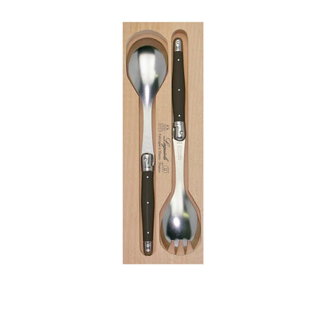 Laguiole Andre Verdier Debutant Salad Servers Black - Image 01