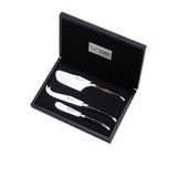 Laguiole En Aubrac Forged Cheese Knife Set 3pc Solid Horn - Image 02