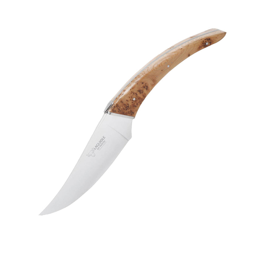 Laguiole En Aubrac Le Buron Forged Cheese Knife Juniper Wood - Image 01