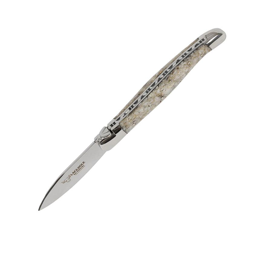 Laguiole En Aubrac Oyster Knife with Oyster Shell Handle - Image 01