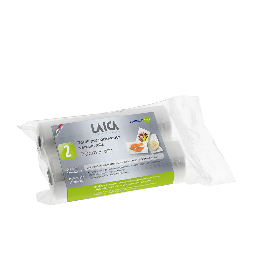 Laica Vacuum Bag Rolls 20cm x 6m Set of 2 - Image 01