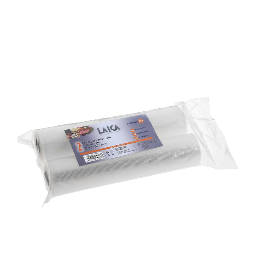 Laica Vacuum Bag Rolls 28cm x 6m Set of 2 - Image 01