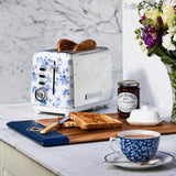 Laura Ashley China Rose 2 Slice Toaster in White - Image 02