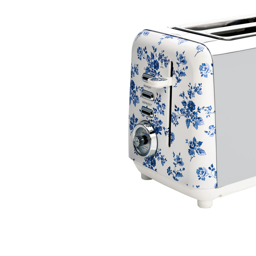 Laura Ashley China Rose 2 Slice Toaster in White - Image 06