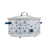 Laura Ashley China Rose Slow Cooker 6.5 Litre in White and in Blue - Image 05