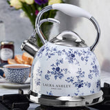 Laura Ashley China Rose Stovetop Kettle 2.5 litre in White - Image 03