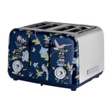 Laura Ashley Elveden 4 Slice Toaster Navy in Blue - Image 01