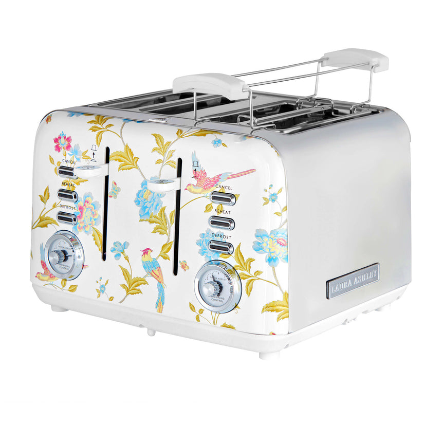 Laura Ashley Elveden 4 Slice Toaster in White - Image 06