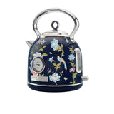 Laura Ashley Elveden Electric Kettle 1.7L Navy Blue and Silver - Image 04