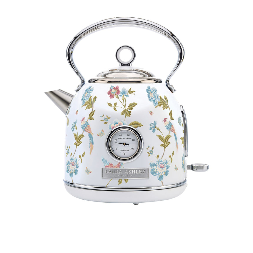 Laura Ashley Elveden Electric Kettle 1.7L White and Silver - Image 01