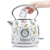 Laura Ashley Elveden Electric Kettle 1.7L White and Silver - Image 06