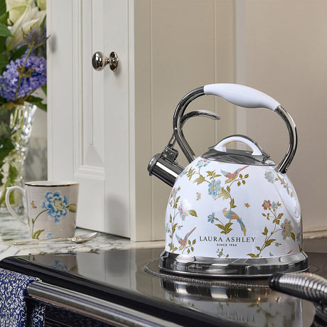 Laura Ashley Elveden Stovetop Kettle 2.5 litre in White - Image 02