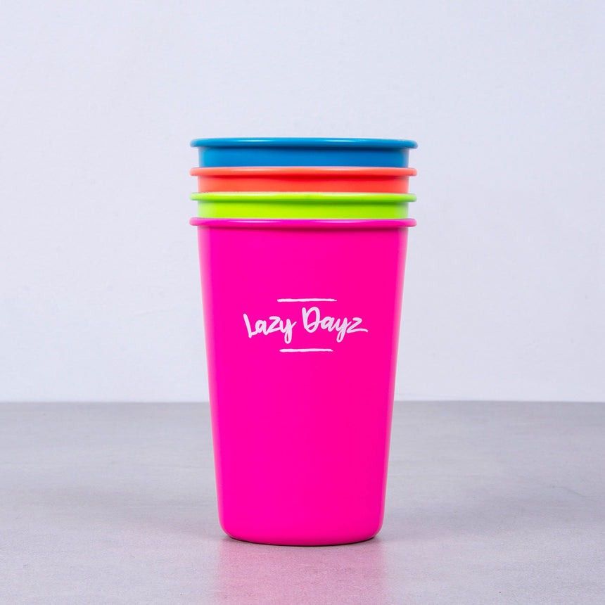 Lazy Dayz Picnic Cup 350ml Set of 4 Multicolour - Image 03