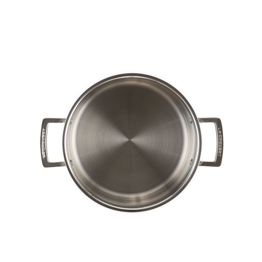 Le Creuset 3ply Stainless Steel Deep Casserole 24cm 6L - Image 06