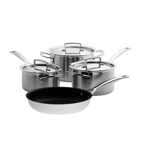 Le Creuset 3ply Stainless Steel 4 Piece Cookware Set - Image 01