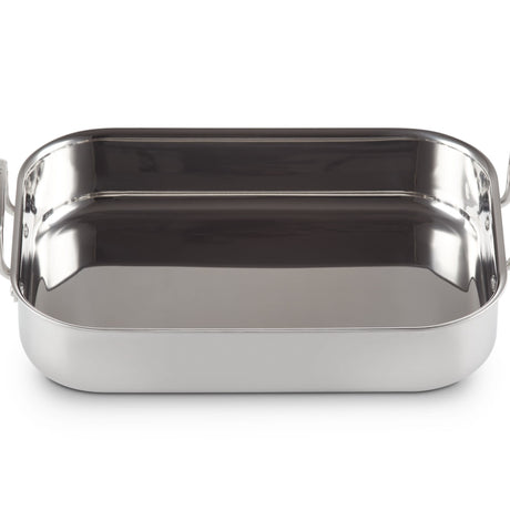 Le Creuset 3ply Stainless Steel Rectangular Roaster 35 x 25cm - Image 02