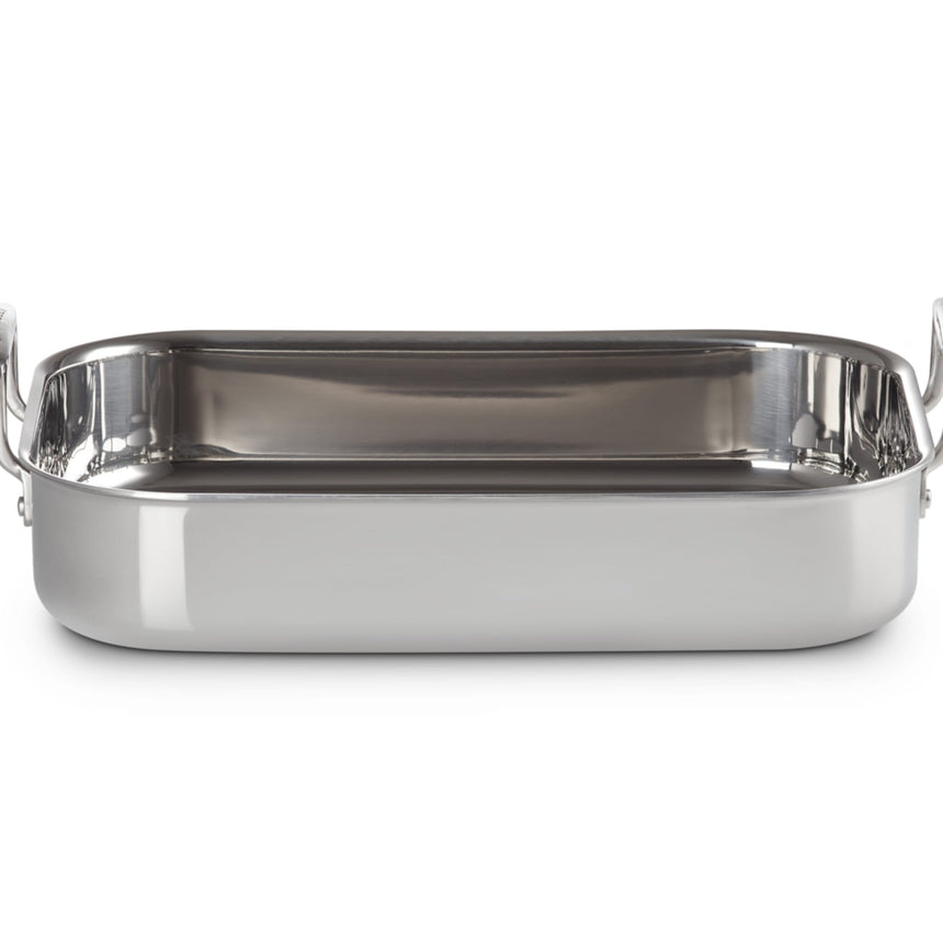 Le Creuset 3ply Stainless Steel Rectangular Roaster 35 x 25cm - Image 03