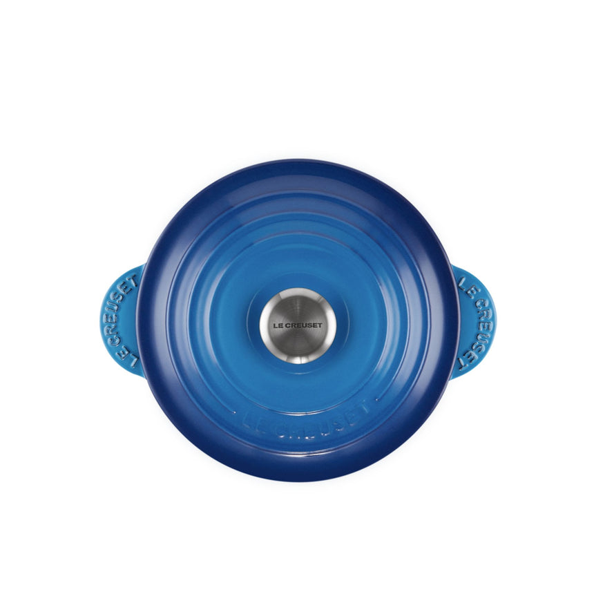 Le Creuset Signature Cast Iron Cocotte Every 20cm Azure in Blue - Image 04