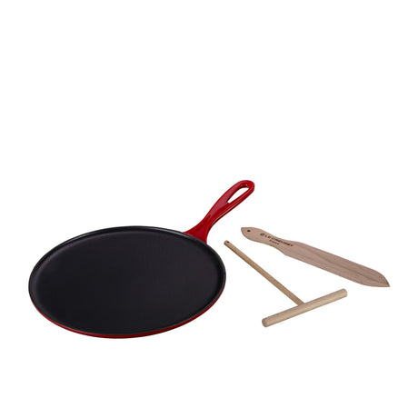 Le Creuset Signature Cast Iron Crepe Pan 27cm Cerise - Image 01