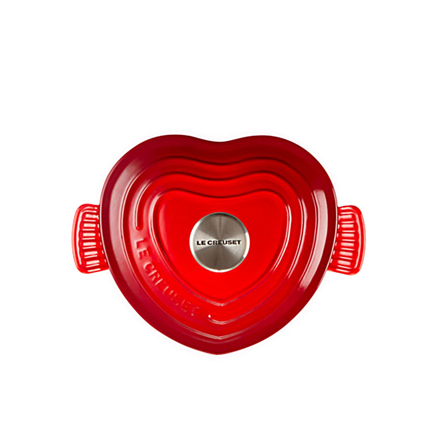 Le Creuset Signature Cast Iron Heart Shaped French Oven 20cm Cerise - Image 04