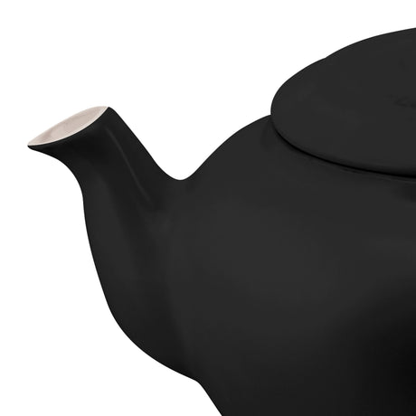 Le Creuset Classic Teapot with Stainless Steel Infuser 1.3 Litre Satin in Black - Image 02