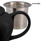 Le Creuset Classic Teapot with Stainless Steel Infuser 1.3 Litre Satin in Black - Image 04