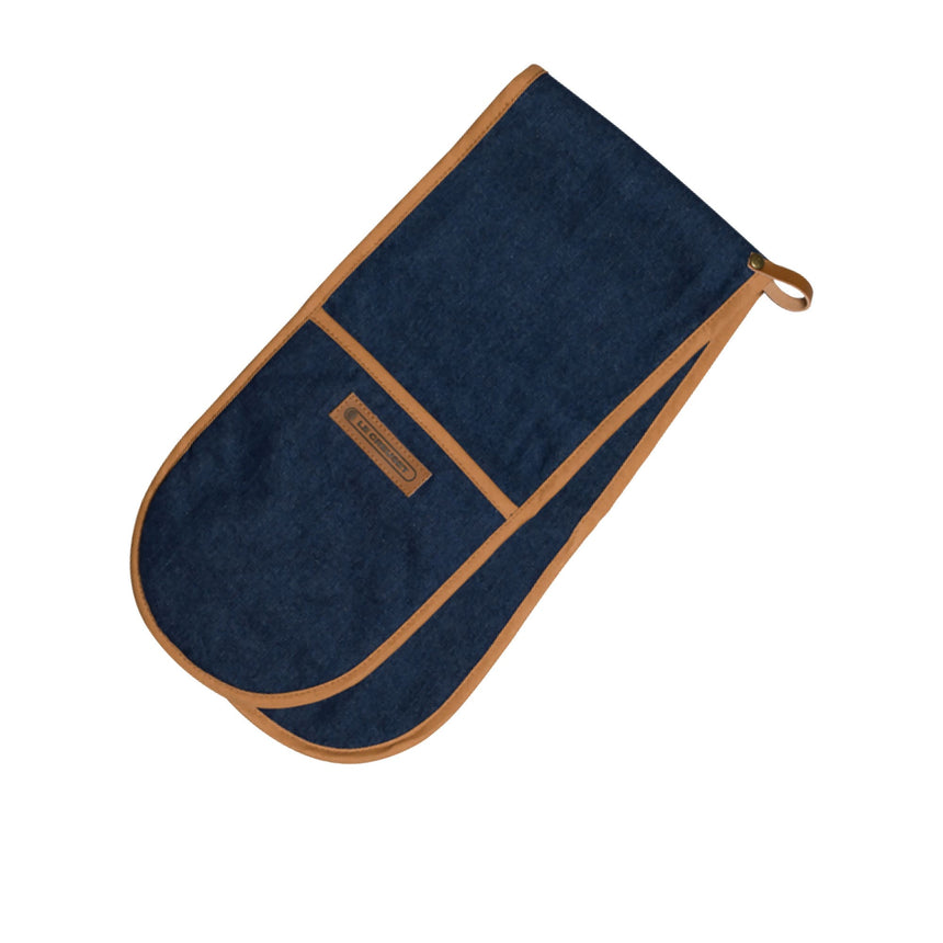 Le Creuset Double Oven Glove Denim Collection  Dark Blue - Image 01