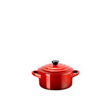 Le Creuset Stoneware Mini Round Casserole 10cm Cerise - Image 01