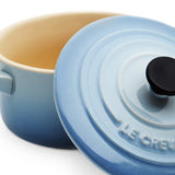 Le Creuset Stoneware Mini Round Casserole Coastal in Blue - Image 03