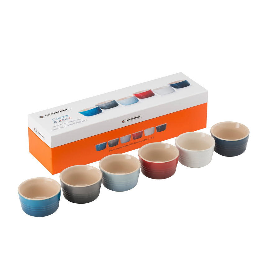 Le Creuset Mini Ramekin Set of 6 Coastal Rainbow - Image 01