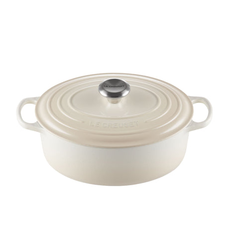 Le Creuset Signature Cast Iron Oval Casserole 29cm Meringue - Image 01